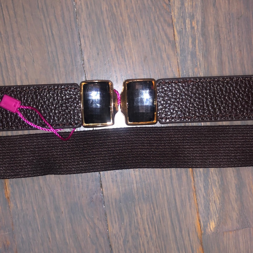 Elise M elastic leather waist belt M/L
